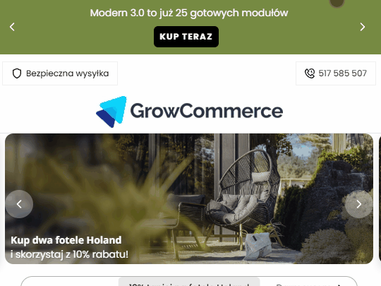 Kody rabatowe na mobile od GrowCommerce