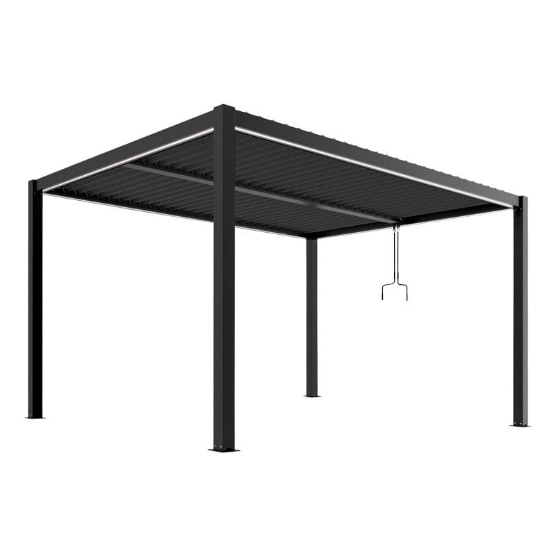 PERGOLA OGRODOWA LUXE 3x4 ALUMINIOWA Z OŚWIETLENIEM LED